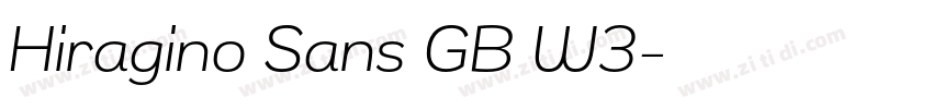 Hiragino Sans GB W3字体转换 Hiragino Sans GB W3字体转换